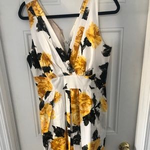 Black and Yellow Floral Dress